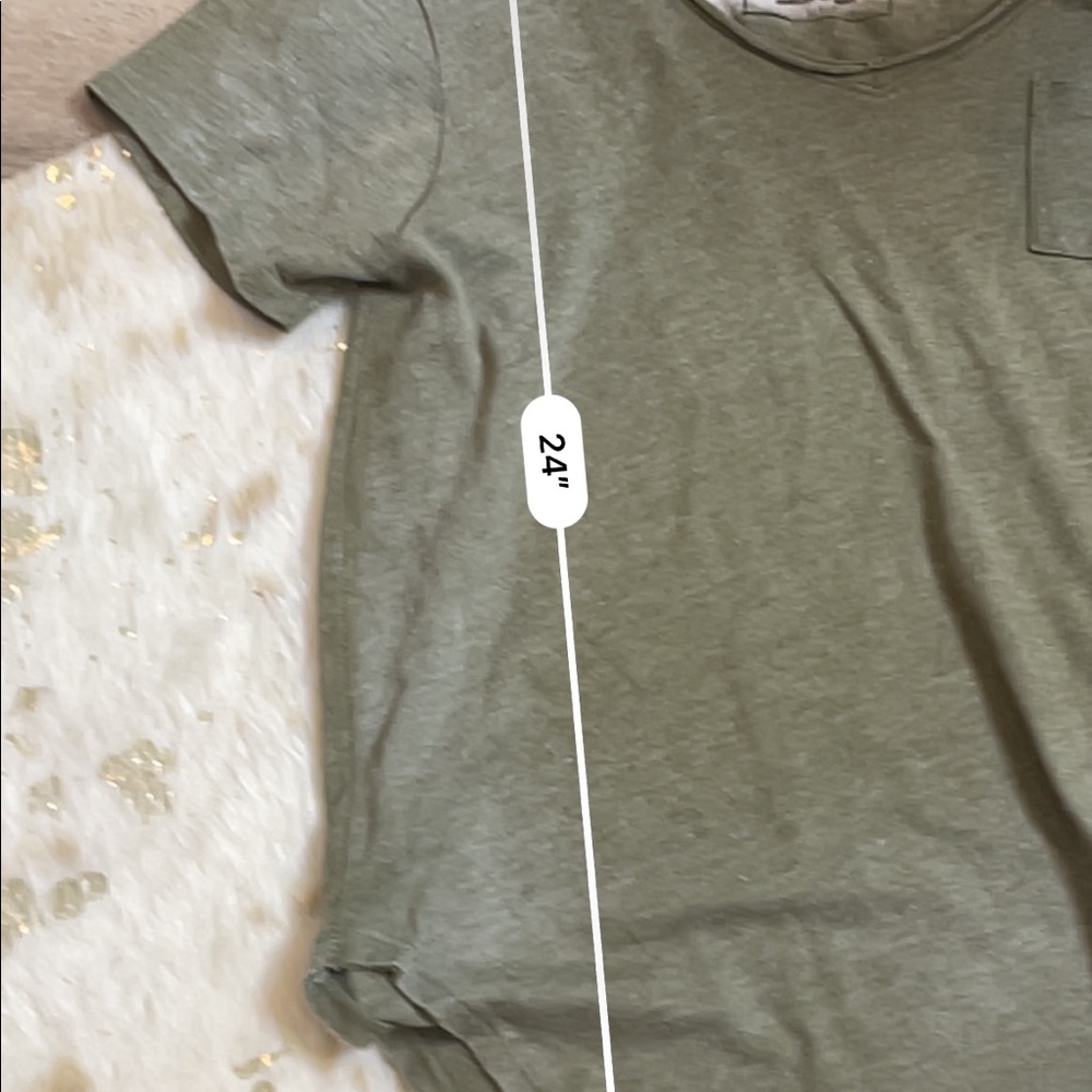 Free people olive green comfy tee - Picture 3 of 4